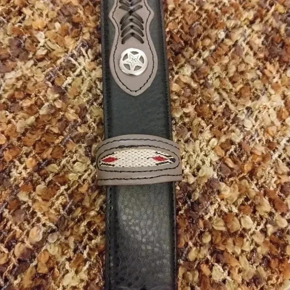 Sahara safari genuine leather mens belt - Picture 5 of 11